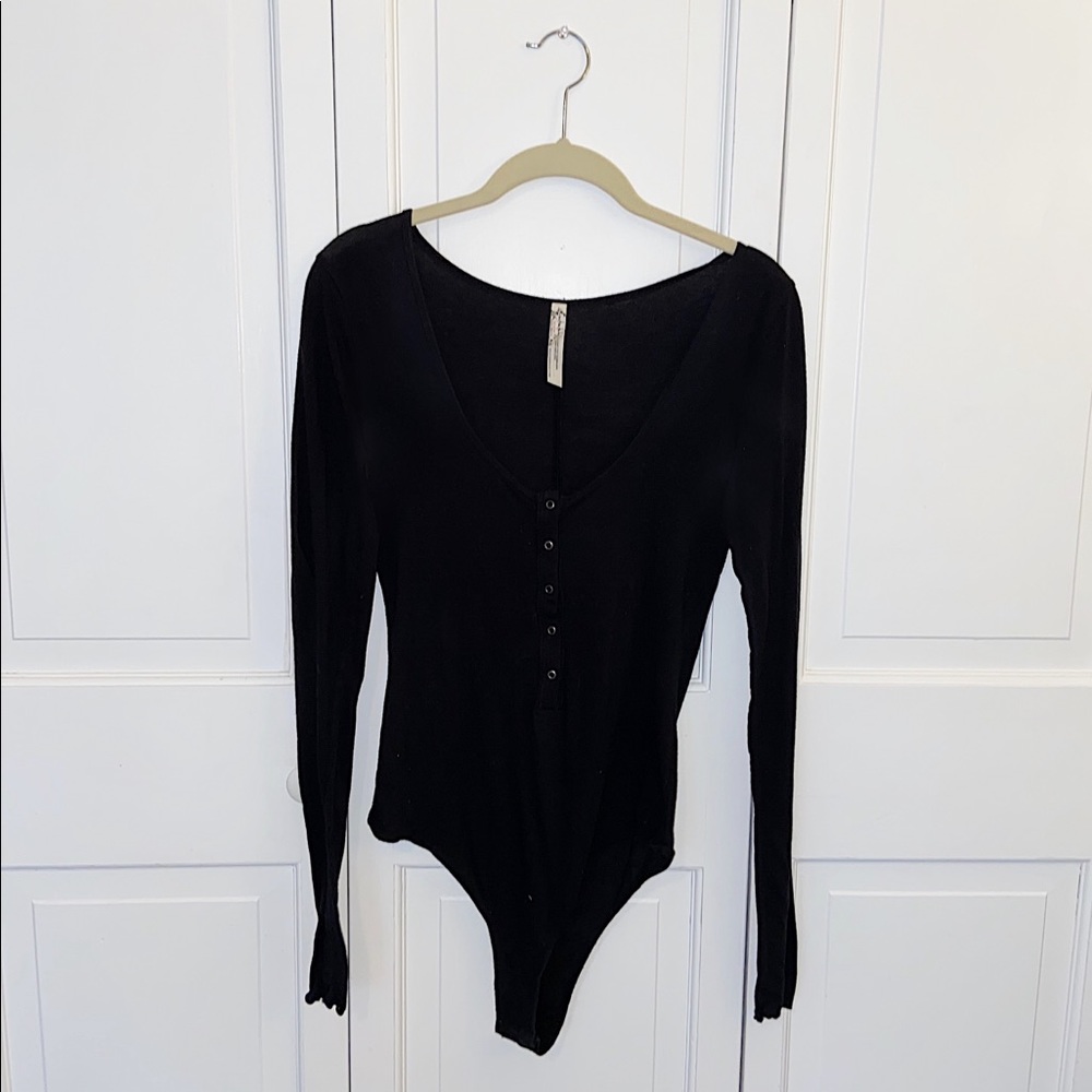Black Free People Bodysuit